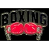 BOXING PIN BOXING GLOVES PIN WITH SCRIPT
